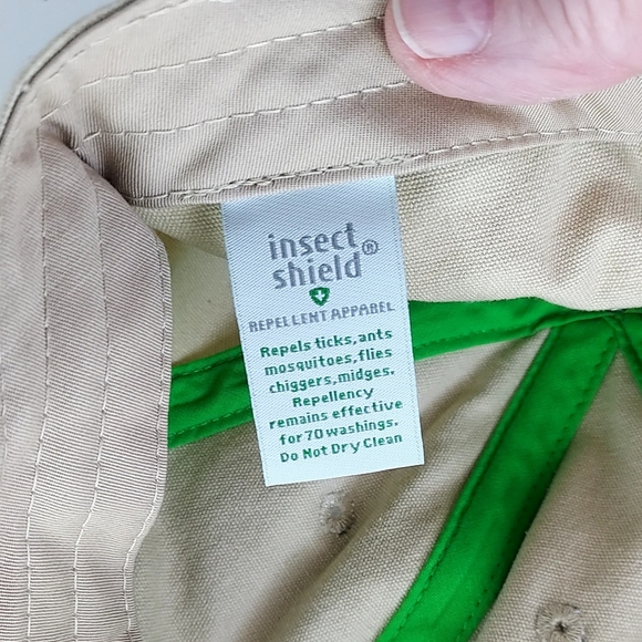 Insect Shield Bug Repellent Sand Color Baseball Hat Cap One Size Adjustable Back - Picture 6 of 10